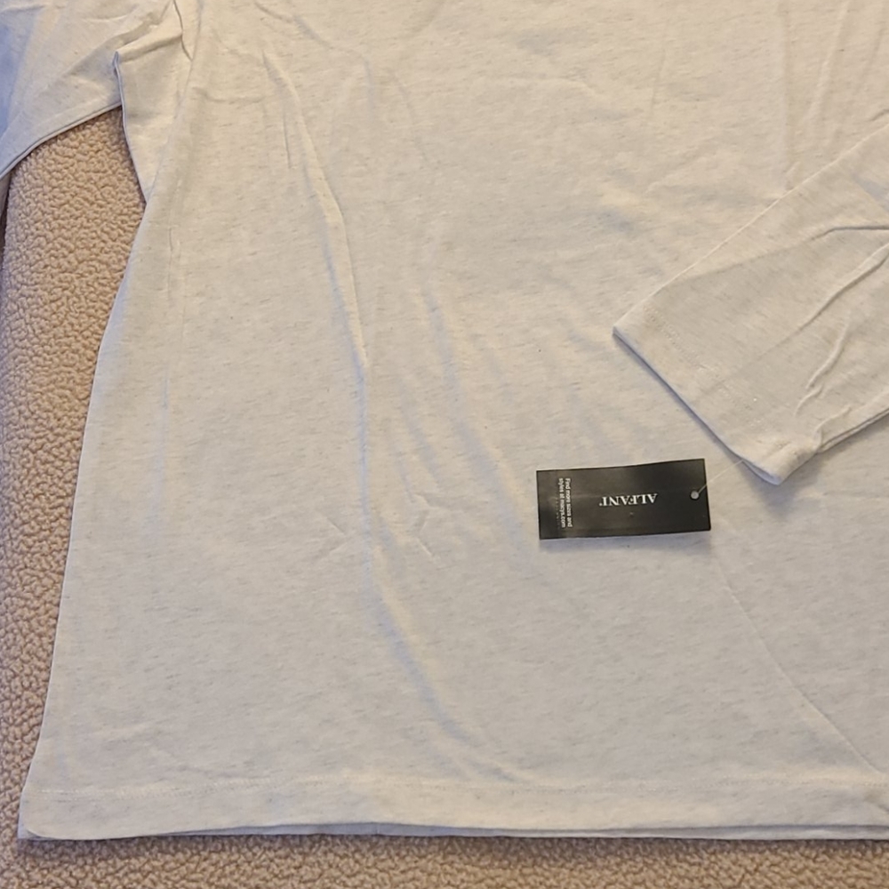 Alfani long-sleeve split crewneck ivory - Picture 10 of 16